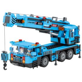 Children's Small Particle Building Blocks Toys Assembling Engineering Car Crane Excavator  Intelligence Brain Assembly Boy Gift