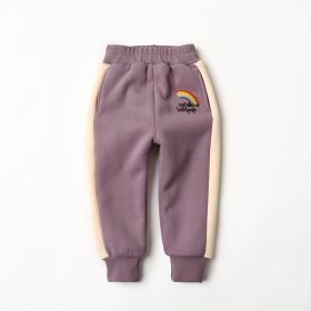 Girls Plus Fleece Padded Warm Cotton Trousers