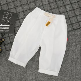 Boys Cropped Pants Summer Cotton Children's White Casual Pants Girls Pants Baby Trendy Pants