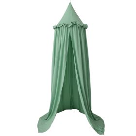 European Style Tencel Cotton Side Dome Children's Tent Three-dimensional Flower Woven Baby Mosquito Net Bed Curtain