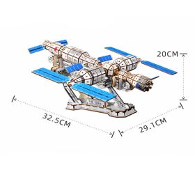 Stereoscopic Space Station Puzzle Handmade Children DIY