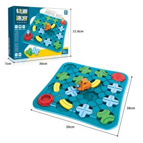 Children's Intelligence Track Maze Car To Break Through The Level Pull Back Engineering Toys