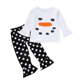 Set autumn winter girl Snowman long sleeve T-shirt