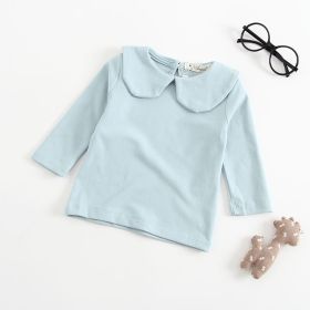 Solid color lapel long sleeve bottoming shirt