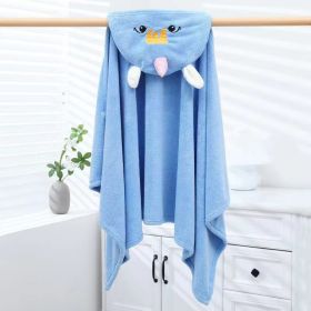 Coral Fleece Hooded Cute Cartoon Bath Towel Bathrobe Lazy Shawl Children's Cape