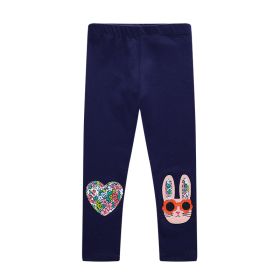 Spring and Autumn Three-dimensional Embroidery Knitted Girls Leggings