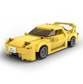 Assembled Building Block Racing Head Text Car Boy Toy