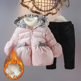 Winter children's suit with hood