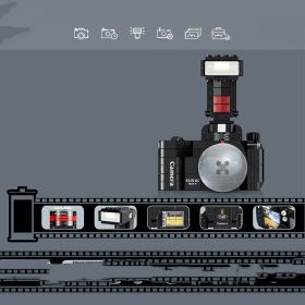 Small Particle Model Assembled By Building Block Mini Camera