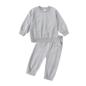 Children's Spring Wear New Westernized Children's Sweater Pants Two-piece Set