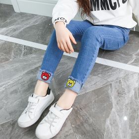 Embroidered Casual Denim Trousers