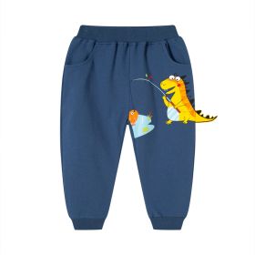 Fashion Children's Sports Dinosaur Cartoon Casual Trousers Boys Knitted Guard Pants