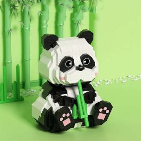 Small Particle Assembly Insert Building Blocks DIY Toys Hold Bamboo Panda