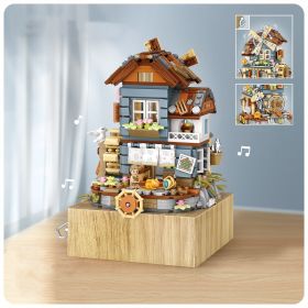 Windmill House Music Box Small Particle Assembly Blocks