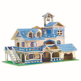 Romantic Aegean Architectural Model Puzzle Wood