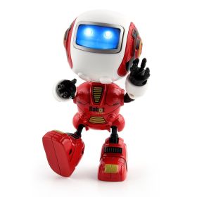 Smart Mini Alloy Robot  Induction Light And Music Spaceman Toy