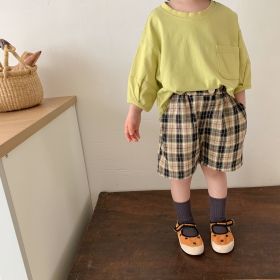 New Plaid Children's Shorts Casual Retro