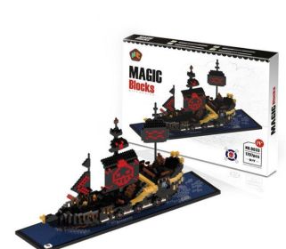 Black Pearl Pirate Ship Building Block