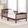 Baby Toddler Bed Solid Wood Bedroom Furniture with Safety Grab Bars