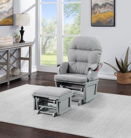 Madison Glider &amp; Ottoman Gray/Oyster