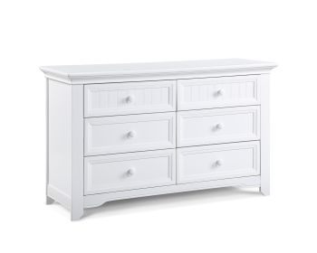 Winchester 6 Drawer Double Dresser White