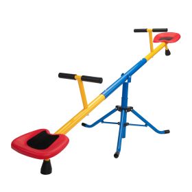 360-Degree Rotation Seesaw; Indoor Outdoor Teeter Totter; Kids Playground Equipment for Backyard