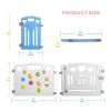 Baby Playpen Kids Activity Centre Safety Play Yard Home Indoor Outdoor New Pen (Multicolour;  Classic Set 14 Panel)