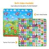 2 Sides Foldable Kids Play Mat Soft Foam Baby Toddlers Crawling Mats Non-Slip Waterproof Play Mat