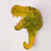 3pcs Lifelike Dinosaur Fossils Hooks Simulation Skeleton Resin Wall Hangers Coat Hooks Utility Hooks,Transparent Yellow