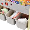 Kids Toy Storage Organizer with 9 Bins; Multi-functional Nursery Organizer Kids Furniture Set Toy Storage Cabinet Unit with HDPE Shelf and Bins for Pl