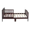 Baby Toddler Bed Solid Wood Bedroom Furniture with Safety Grab Bars