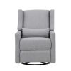 Pronto Swivel Glider Recliner with Pillow&nbsp;Rich Gray Fabric