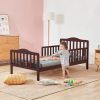 Baby Toddler Bed Solid Wood Bedroom Furniture with Safety Grab Bars