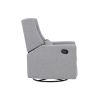 Pronto Swivel Glider Recliner with Pillow&nbsp;Rich Gray Fabric