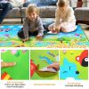 2 Sides Foldable Kids Play Mat Soft Foam Baby Toddlers Crawling Mats Non-Slip Waterproof Play Mat