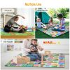 2 Sides Foldable Kids Play Mat Soft Foam Baby Toddlers Crawling Mats Non-Slip Waterproof Play Mat