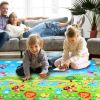 2 Sides Foldable Kids Play Mat Soft Foam Baby Toddlers Crawling Mats Non-Slip Waterproof Play Mat