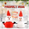 (Do Not Sell on Amazon) Santa Plush Snowman Plush Toy Reversible Christmas Santa Claus Double Side Stuffed Plushie Soft Doll New Year Birthday Gift fo