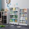 4 Tier Kids Bookshelf; Wall Storage Bookshelf Organizer for Playroom Kid's Room