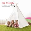 Kids Tent Natural Cotton Canvas Stable Framework Indoor Outdoor Safe Playing House Toys for Boy Girl