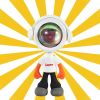 Astrobot Sunset Lamp Projector, Cute Night Light for Kids, Astronaut Light, USB Rechargeable Battery, Touch Control LED Nursery Lamp, Boys Girls Room