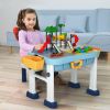 6 in 1 Kids Activity Table Set w/ Chair Toddler Luggage Building Block Table