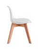 BB chair ; wood leg; pp back with cushion; WHITE; 1 pcs per set