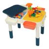 Kids Activity Table Set, Multi Activity Table Set with Storage Area, with 60PCS Large Building Blocks