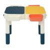 Kids Activity Table Set, Multi Activity Table Set with Storage Area, with 60PCS Large Building Blocks