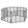 Versatile Play Space Adjustable Freestanding Playard; 6-Panels; Cool Gray