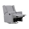 Pronto Swivel Glider Recliner with Pillow&nbsp;Rich Gray Fabric