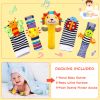 Baby (boys and girls) plush toys for toddlers, wrist rattles, rattles