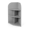 3 tier corner bookcase; gray