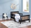 Connelly Reversible Panel Toddler Bed Black/Vintage Walnut